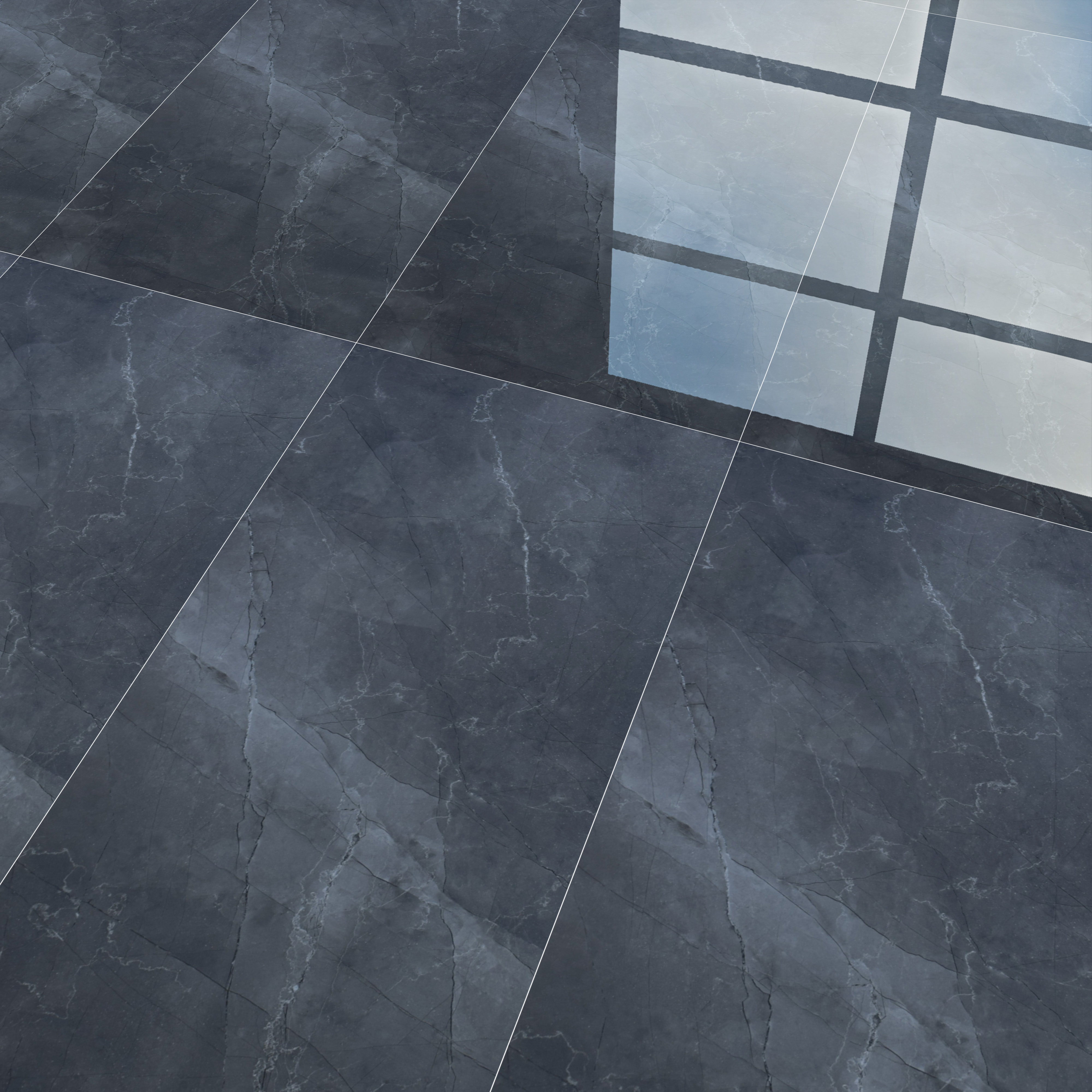 Budget Friendly Marble Wall & Floor Tile Value for Money TL 06298 Grey Mist 4 ft x 2 ft - Vitrified Glossy Finish -9 mm | Suitable for Living Room, Bedroom & Bathroom (Sample)