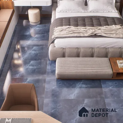 Budget Friendly Marble Wall & Floor Tile Value for Money TL 06298 Grey Mist 4 ft x 2 ft - Vitrified Glossy Finish -9 mm | Suitable for Living Room, Bedroom & Bathroom (Sample)