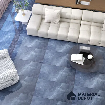 Budget Friendly Marble Wall & Floor Tile Value for Money TL 06298 Grey Mist 4 ft x 2 ft - Vitrified Glossy Finish -9 mm | Suitable for Living Room, Bedroom & Bathroom (Sample)