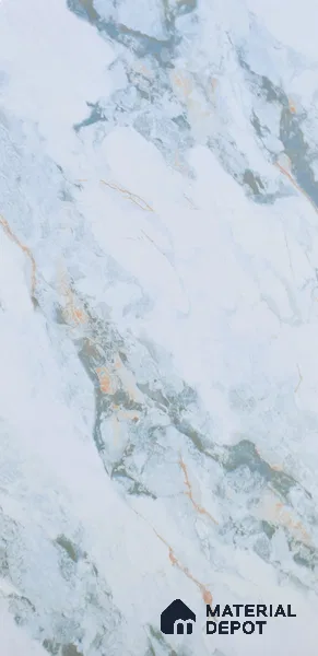 Budget Friendly Marble Wall & Floor Tile Value for Money TL 06310 Ice Luxe 4 ft x 2 ft - Vitrified Glossy Finish -9 mm | Suitable for Living Room, Bedroom & Bathroom