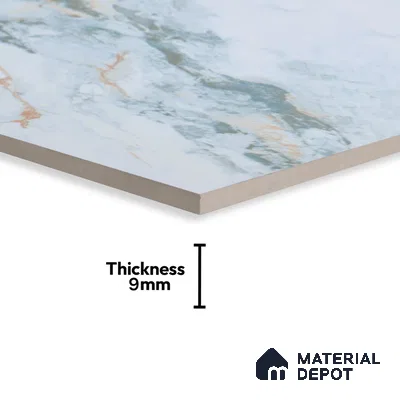 Budget Friendly Marble Wall & Floor Tile Value for Money TL 06310 Ice Luxe 4 ft x 2 ft - Vitrified Glossy Finish -9 mm | Suitable for Living Room, Bedroom & Bathroom
