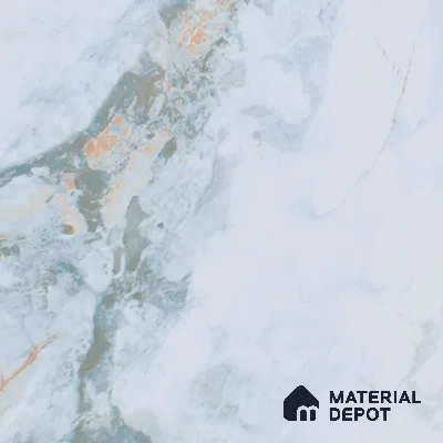 Budget Friendly Marble Wall & Floor Tile Value for Money TL 06310 Ice Luxe 4 ft x 2 ft - Vitrified Glossy Finish -9 mm | Suitable for Living Room, Bedroom & Bathroom