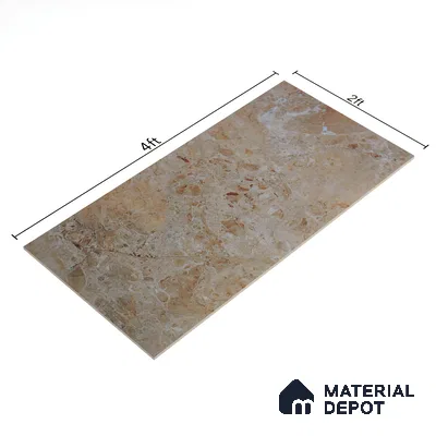 Budget Friendly Marble Wall & Floor Tile Value for Money TL 06290 Ivory Dream 4 ft x 2 ft - Vitrified Glossy Finish -9 mm | Suitable for Living Room, Bedroom & Bathroom (Sample)