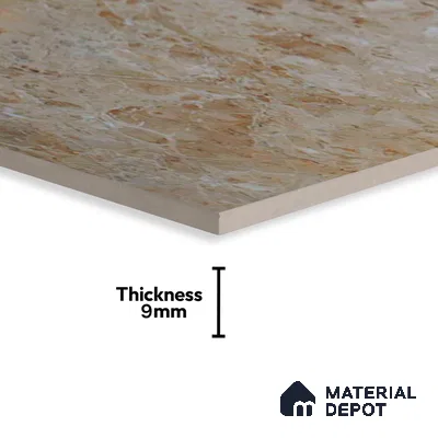 Budget Friendly Marble Wall & Floor Tile Value for Money TL 06290 Ivory Dream 4 ft x 2 ft - Vitrified Glossy Finish -9 mm | Suitable for Living Room, Bedroom & Bathroom (Sample)