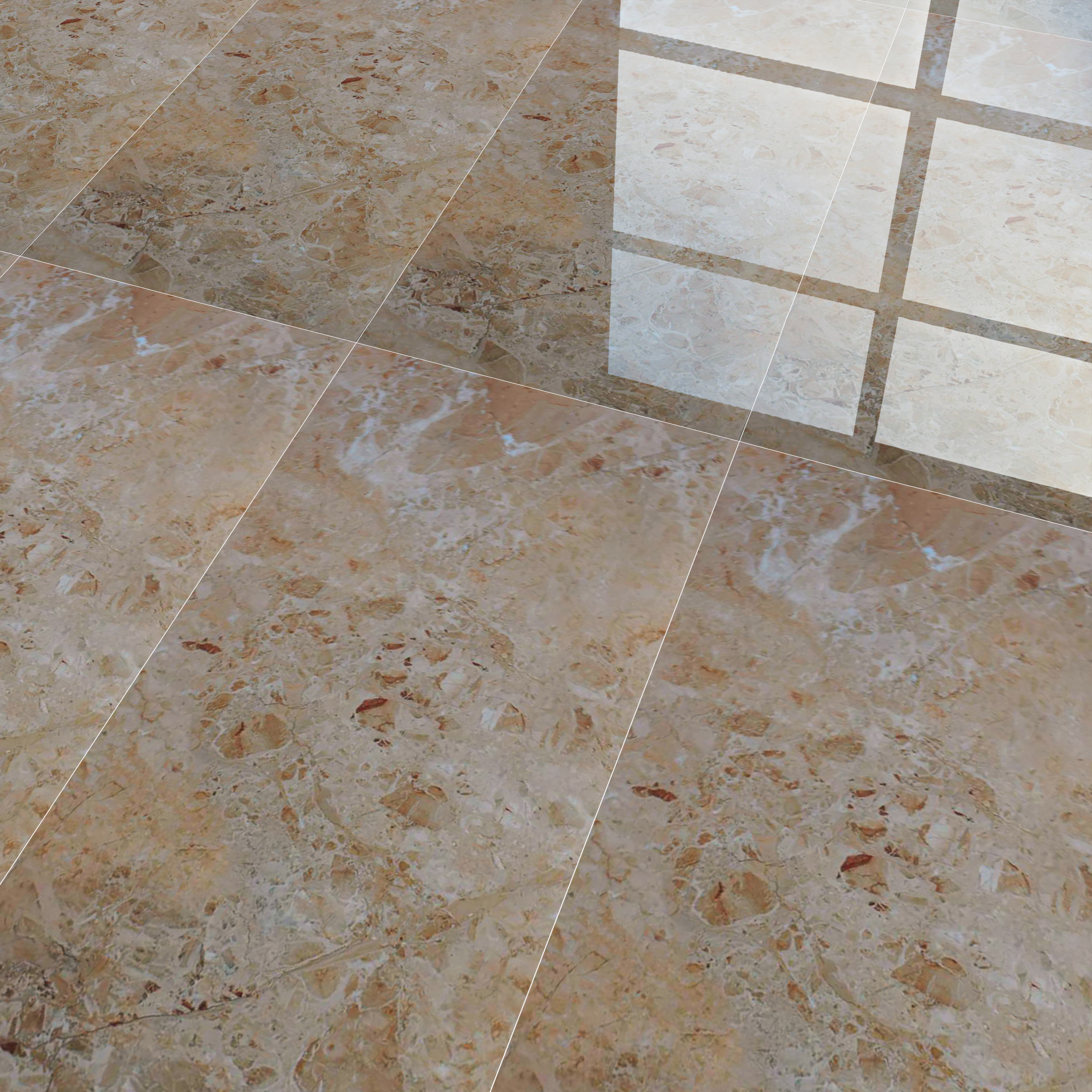 Budget Friendly Marble Wall & Floor Tile Value for Money TL 06290 Ivory Dream 4 ft x 2 ft - Vitrified Glossy Finish -9 mm | Suitable for Living Room, Bedroom & Bathroom (Sample)