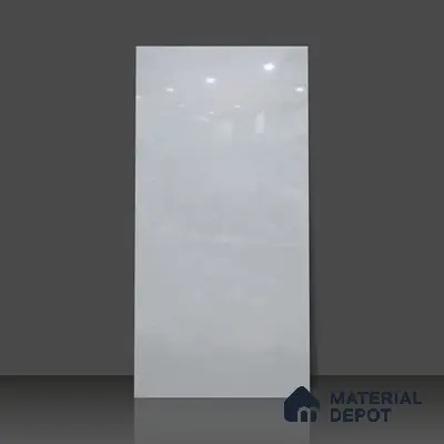 Budget Friendly Marble Wall & Floor Tile Value for Money TL 06299 Moonlight White 4 ft x 2 ft - Vitrified Glossy Finish -9 mm | Suitable for Living Room, Bedroom & Bathroom