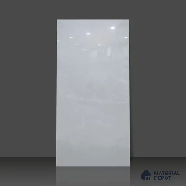 Budget Friendly Marble Wall & Floor Tile Value for Money TL 06299 Moonlight White 4 ft x 2 ft - Vitrified Glossy Finish -9 mm | Suitable for Living Room, Bedroom & Bathroom