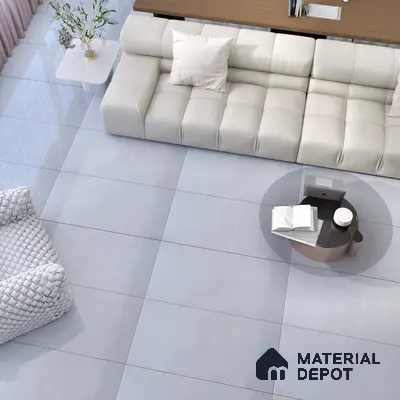 Budget Friendly Marble Wall & Floor Tile Value for Money TL 06299 Moonlight White 4 ft x 2 ft - Vitrified Glossy Finish -9 mm | Suitable for Living Room, Bedroom & Bathroom