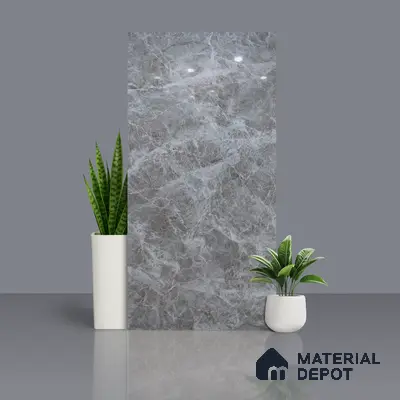 Budget Friendly Marble Wall & Floor Tile Value for Money TL 06294 Natural Rhythm 4 ft x 2 ft - Vitrified Glossy Finish -9 mm | Suitable for Living Room, Bedroom & Bathroom