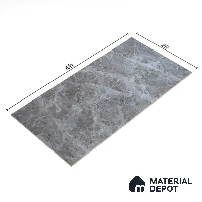 Budget Friendly Marble Wall & Floor Tile Value for Money TL 06294 Natural Rhythm 4 ft x 2 ft - Vitrified Glossy Finish -9 mm | Suitable for Living Room, Bedroom & Bathroom