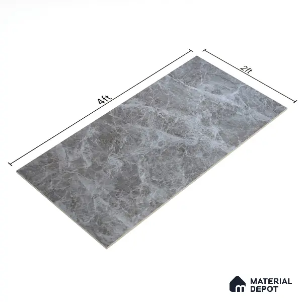 Budget Friendly Marble Wall & Floor Tile Value for Money TL 06294 Natural Rhythm 4 ft x 2 ft - Vitrified Glossy Finish -9 mm | Suitable for Living Room, Bedroom & Bathroom