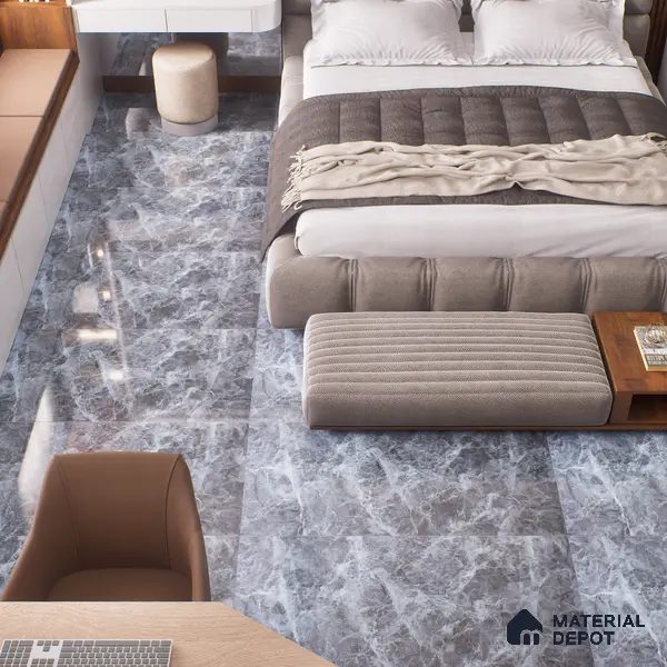 Budget Friendly Marble Wall & Floor Tile Value for Money TL 06294 Natural Rhythm 4 ft x 2 ft - Vitrified Glossy Finish -9 mm | Suitable for Living Room, Bedroom & Bathroom