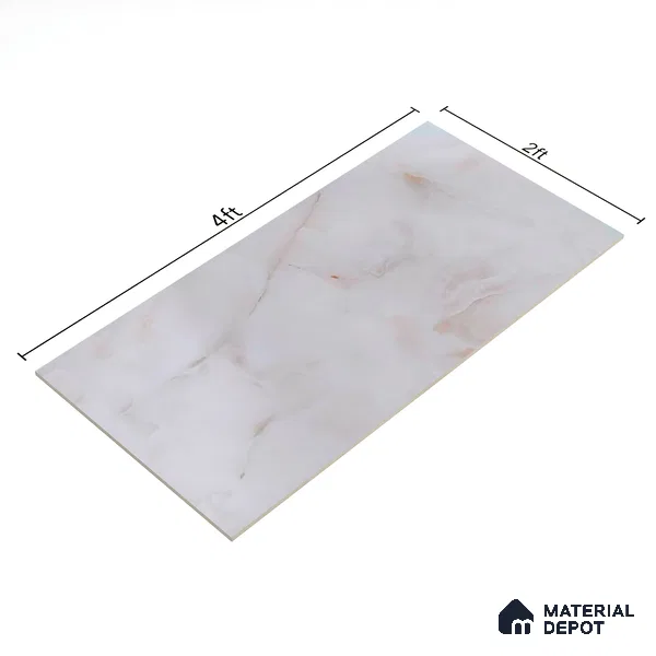Budget Friendly Marble Wall & Floor Tile Value for Money TL 06289 Onyx Motion 4 ft x 2 ft - Vitrified Glossy Finish -9 mm | Suitable for Living Room, Bedroom & Bathroom (Sample)