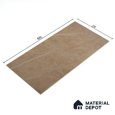 Budget Friendly Marble Wall & Floor Tile Value for Money TL 06296 Prismatic Brown 4 ft x 2 ft - Vitrified Glossy Finish -9 mm | Suitable for Living Room, Bedroom & Bathroom (Sample)