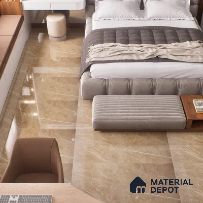Budget Friendly Marble Wall & Floor Tile Value for Money TL 06296 Prismatic Brown 4 ft x 2 ft - Vitrified Glossy Finish -9 mm | Suitable for Living Room, Bedroom & Bathroom (Sample)