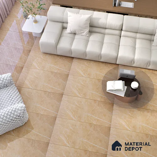 Budget Friendly Marble Wall & Floor Tile Value for Money TL 06296 Prismatic Brown 4 ft x 2 ft - Vitrified Glossy Finish -9 mm | Suitable for Living Room, Bedroom & Bathroom