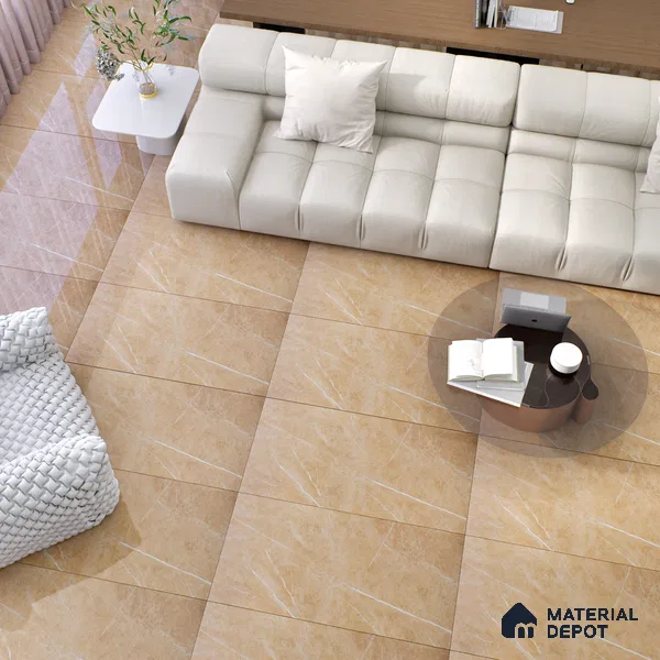 Budget Friendly Marble Wall & Floor Tile Value for Money TL 06296 Prismatic Brown 4 ft x 2 ft - Vitrified Glossy Finish -9 mm | Suitable for Living Room, Bedroom & Bathroom (Sample)