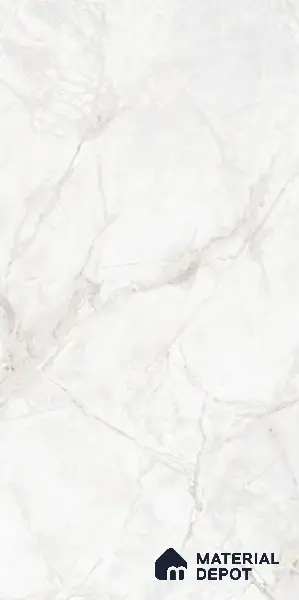 Marble Wall & Floor Tile TL 06099 Athena White 4 ft x 2 ft Vitrified Glossy Finish - 9 mm | 6 Random Design | Suitable For Living Room, Bedroom, Bathroom, Kitchen