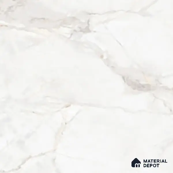 Marble Wall & Floor Tile TL 06099 Athena White 4 ft x 2 ft Vitrified Glossy Finish - 9 mm | 6 Random Design | Suitable For Living Room, Bedroom, Bathroom, Kitchen