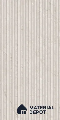 Punch Wall Tile TL 06177 B Flutura Opel Beige Comb 4 ft x 2 ft Vitrified Lustera Effect Feather Feel Matte Finish - 8.5 mm | Suitable for Living Room, Bedroom, Bathroom (Sample)
