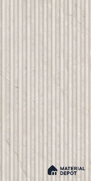 Punch Wall Tile TL 06177 B Flutura Opel Beige Comb 4 ft x 2 ft Vitrified Lustera Effect Feather Feel Matte Finish - 8.5 mm | Suitable for Living Room, Bedroom, Bathroom (Sample)