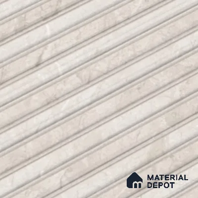 Punch Wall Tile TL 06177 B Flutura Opel Beige Comb 4 ft x 2 ft Vitrified Lustera Effect Feather Feel Matte Finish - 8.5 mm | Suitable for Living Room, Bedroom, Bathroom (Sample)