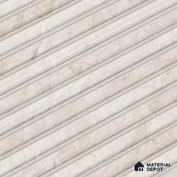 Punch Wall Tile TL 06177 B Flutura Opel Beige Comb 4 ft x 2 ft Vitrified Lustera Effect Feather Feel Matte Finish - 8.5 mm | Suitable for Living Room, Bedroom, Bathroom (Sample)