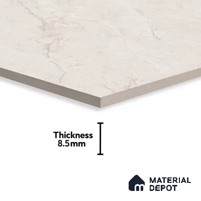 Marble Wall & Floor Tile TL 06177 Flutura Opel Beige 4 ft x 2 ft Vitrified Lustera Effect Feather Feel Matte Finish - 8.5 mm | 4 Random Design | Suitable for Living Room, Bedroom, Bathroom (Sample)