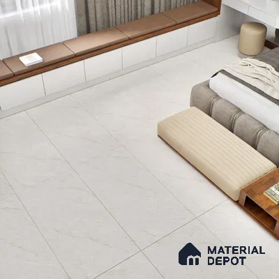Marble Wall & Floor Tile TL 06177 Flutura Opel Beige 4 ft x 2 ft Vitrified Lustera Effect Feather Feel Matte Finish - 8.5 mm | 4 Random Design | Suitable for Living Room, Bedroom, Bathroom (Sample)
