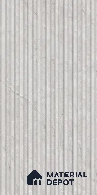 Punch Wall Tile TL 06178 B Flutura Opel Grey Comb 4 ft x 2 ft Vitrified Lustera Effect Feather Feel Matte Finish - 8.5 mm | Suitable for Living Room, Bedroom, Bathroom