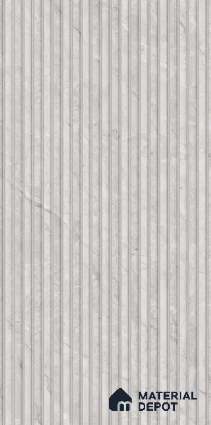 Punch Wall Tile TL 06178 B Flutura Opel Grey Comb 4 ft x 2 ft Vitrified Lustera Effect Feather Feel Matte Finish - 8.5 mm | Suitable for Living Room, Bedroom, Bathroom