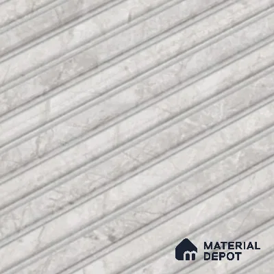 Punch Wall Tile TL 06178 B Flutura Opel Grey Comb 4 ft x 2 ft Vitrified Lustera Effect Feather Feel Matte Finish - 8.5 mm | Suitable for Living Room, Bedroom, Bathroom