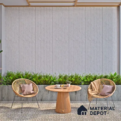 Punch Wall Tile TL 06178 B Flutura Opel Grey Comb 4 ft x 2 ft Vitrified Lustera Effect Feather Feel Matte Finish - 8.5 mm | Suitable for Living Room, Bedroom, Bathroom