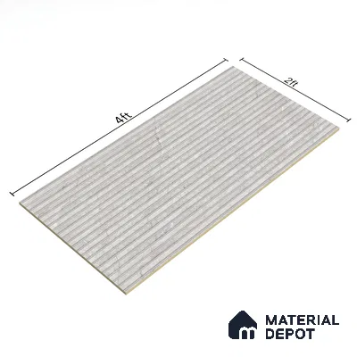 Punch Wall Tile TL 06178 B Flutura Opel Grey Comb 4 ft x 2 ft Vitrified Lustera Effect Feather Feel Matte Finish - 8.5 mm | Suitable for Living Room, Bedroom, Bathroom