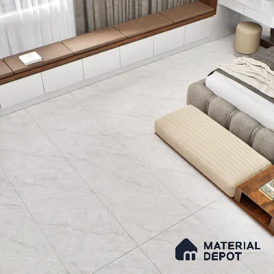 Marble Wall & Floor Tile TL 06178 Flutura Opel Grey 4 ft x 2 ft Vitrified Lustera Effect Feather Feel Matte Finish - 8.5 mm | 4 Random Design | Suitable for Living Room, Bedroom, Bathroom