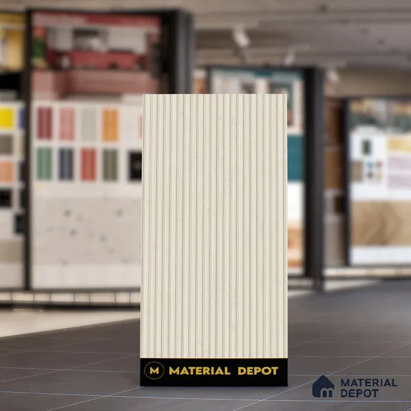 Punch Wall Tile TL 06168 B Flutura Elegance Crema Comb 4 ft x 2 ft Vitrified Lustera Effect Feather Feel Matte Finish - 8.5 mm | Suitable for Living Room, Bedroom, Bathroom