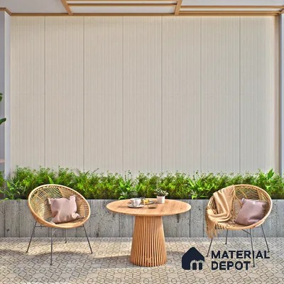 Punch Wall Tile TL 06168 B Flutura Elegance Crema Comb 4 ft x 2 ft Vitrified Lustera Effect Feather Feel Matte Finish - 8.5 mm | Suitable for Living Room, Bedroom, Bathroom