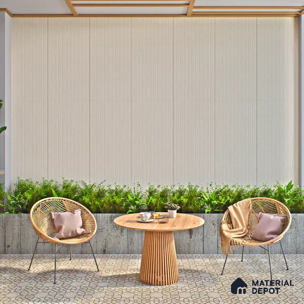 Punch Wall Tile TL 06168 B Flutura Elegance Crema Comb 4 ft x 2 ft Vitrified Lustera Effect Feather Feel Matte Finish - 8.5 mm | Suitable for Living Room, Bedroom, Bathroom