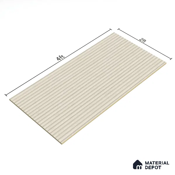 Punch Wall Tile TL 06168 B Flutura Elegance Crema Comb 4 ft x 2 ft Vitrified Lustera Effect Feather Feel Matte Finish - 8.5 mm | Suitable for Living Room, Bedroom, Bathroom