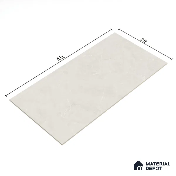 Marble Wall & Floor Tile TL 06169 Flutura Elegance Silver 4 ft x 2 ft Vitrified Lustera Effect Feather Feel Matte Finish - 8.5 mm | 5 Random Design | Suitable for Living Room, Bedroom, Bathroom (Sample)