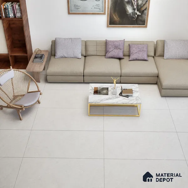 Marble Wall & Floor Tile TL 06169 Flutura Elegance Silver 4 ft x 2 ft Vitrified Lustera Effect Feather Feel Matte Finish - 8.5 mm | 5 Random Design | Suitable for Living Room, Bedroom, Bathroom (Sample)