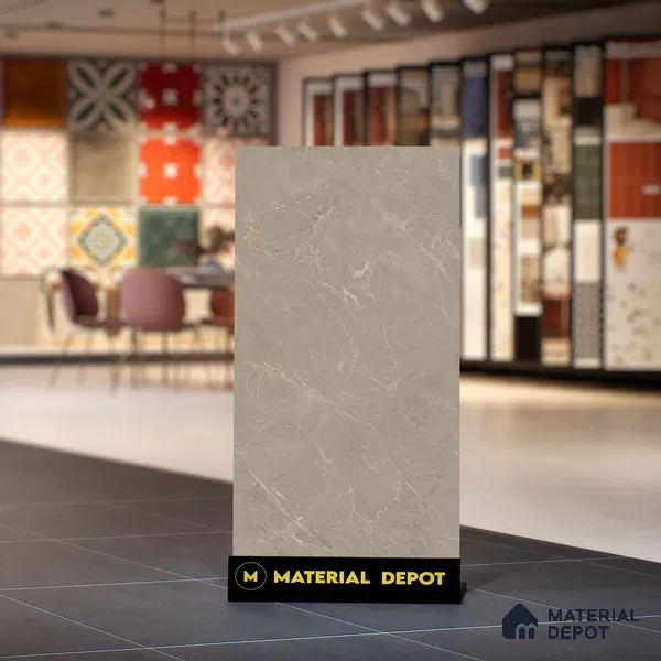Marble Wall & Floor Tile TL 06170 Flutura Elegance Cord 4 ft x 2 ft Vitrified Lustera Effect Feather Feel Matte Finish - 8.5 mm | 5 Random Design | Suitable for Living Room, Bedroom, Bathroom (Sample)