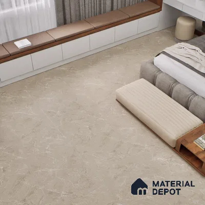 Marble Wall & Floor Tile TL 06170 Flutura Elegance Cord 4 ft x 2 ft Vitrified Lustera Effect Feather Feel Matte Finish - 8.5 mm | 5 Random Design | Suitable for Living Room, Bedroom, Bathroom (Sample)