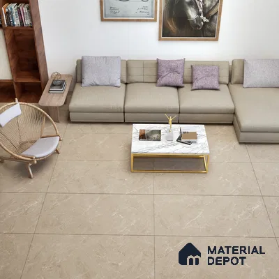 Marble Wall & Floor Tile TL 06170 Flutura Elegance Cord 4 ft x 2 ft Vitrified Lustera Effect Feather Feel Matte Finish - 8.5 mm | 5 Random Design | Suitable for Living Room, Bedroom, Bathroom (Sample)