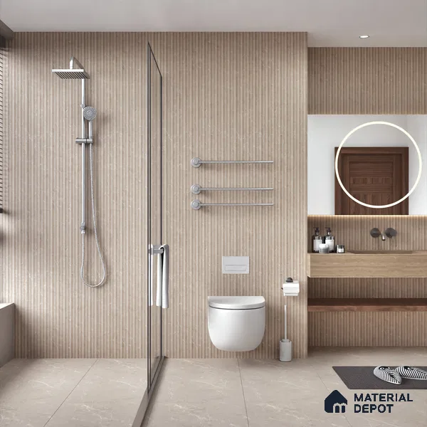 Punch Wall Tile TL 06171 B Flutura Elegance Avario Comb 4 ft x 2 ft Vitrified Lustera Effect Feather Feel Matte Finish - 8.5 mm | Suitable for Living Room, Bedroom, Bathroom (Sample)