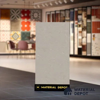 Marble Wall & Floor Tile TL 06172 Flutura Elegance Pearla 4 ft x 2 ft Vitrified Lustera Effect Feather Feel Matte Finish - 8.5 mm | 5 Random Design | Suitable for Living Room, Bedroom, Bathroom (Sample)