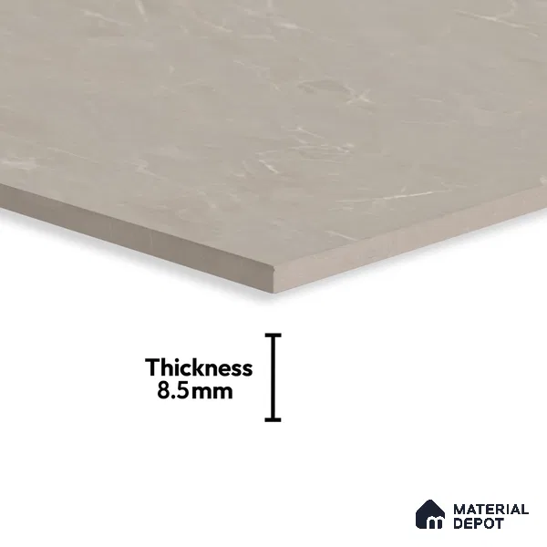 Marble Wall & Floor Tile TL 06172 Flutura Elegance Pearla 4 ft x 2 ft Vitrified Lustera Effect Feather Feel Matte Finish - 8.5 mm | 5 Random Design | Suitable for Living Room, Bedroom, Bathroom (Sample)