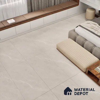 Marble Wall & Floor Tile TL 06172 Flutura Elegance Pearla 4 ft x 2 ft Vitrified Lustera Effect Feather Feel Matte Finish - 8.5 mm | 5 Random Design | Suitable for Living Room, Bedroom, Bathroom (Sample)