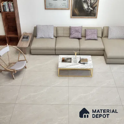 Marble Wall & Floor Tile TL 06172 Flutura Elegance Pearla 4 ft x 2 ft Vitrified Lustera Effect Feather Feel Matte Finish - 8.5 mm | 5 Random Design | Suitable for Living Room, Bedroom, Bathroom (Sample)