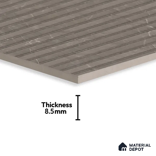 Punch Wall Tile TL 06173 B Flutura Elegance Fog Comb 4 ft x 2 ft Vitrified Lustera Effect Feather Feel Matte Finish - 8.5 mm | Suitable for Living Room, Bedroom, Bathroom (Sample)